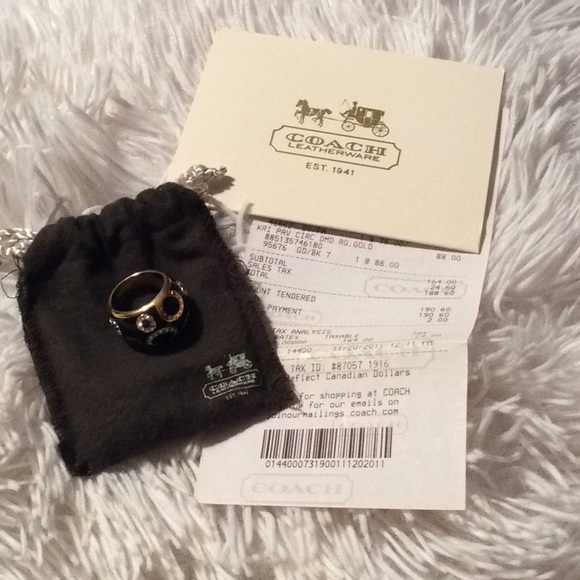 Coach Jewelry - Authentic Coach cocktail ring